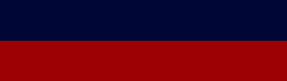 The former national flag of Liechtenstein. In 1937 the princely hat was added as a graphic element to avoid confusion with Haiti.