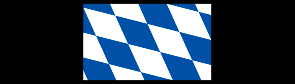 Be brave: this Bavarian diamond flag on black background contains a grave error.
