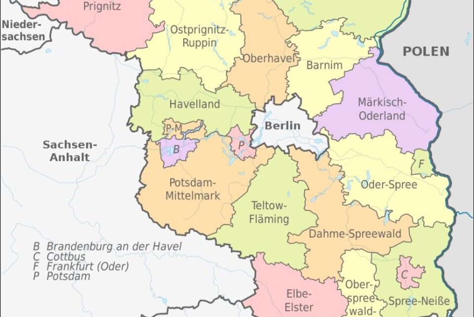 Karte von Brandenburg.