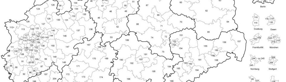 Wahlkreise in Deutschland 2017.