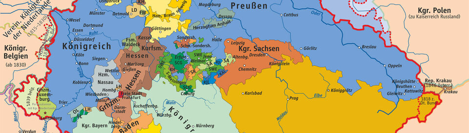 Map of the German Confederation (1815-1866).