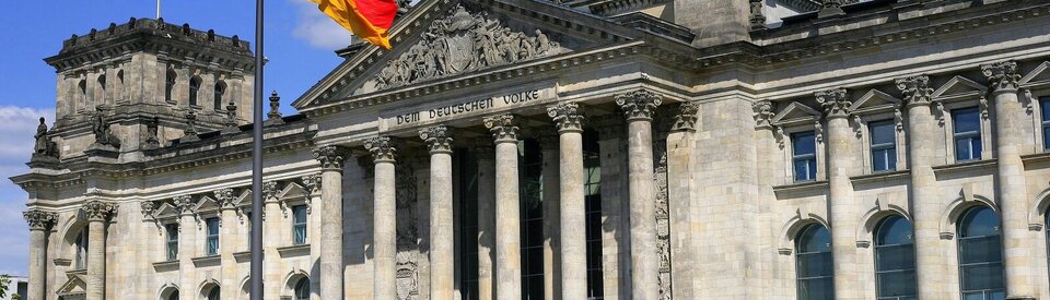 Das Reichstaggebäude in Berlin.