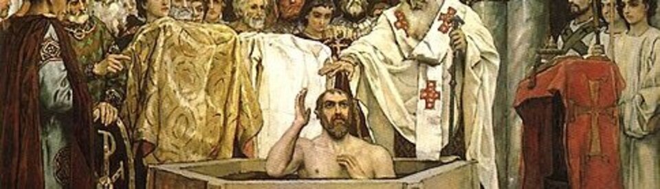 Das Gemälde „Die Taufe Wladimirs” von Viktor Vasnetsov von 1890.