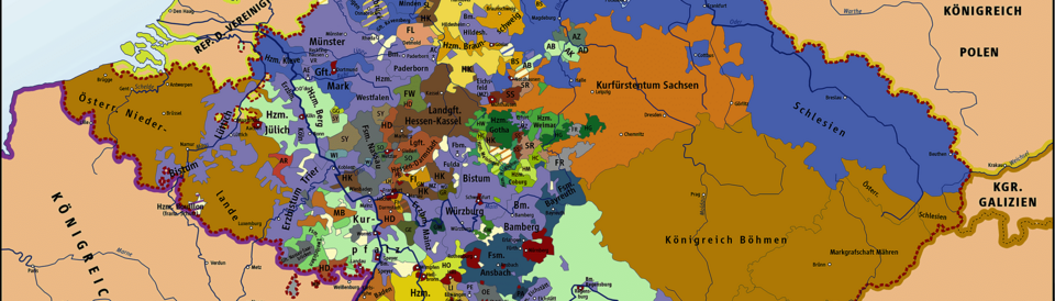 Das Heilige Römische Reich Deutscher Nation um 1789.