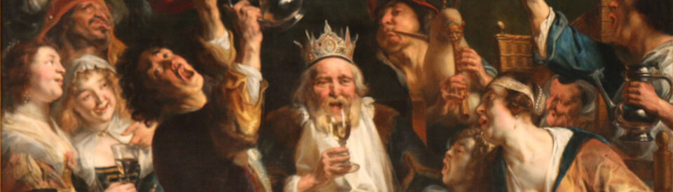 Ölgemälde "Le roi boit" von Jacob Jordaens aus dem Jahr 1640.