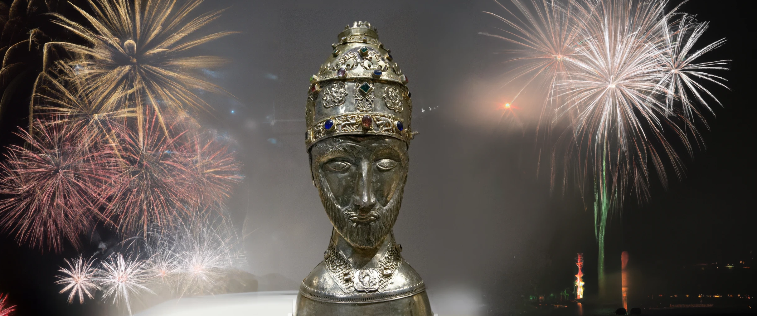 Reliquiar von Papst Silvester I. in Zadar (Kroatien) aus dem Jahr 1367. Der 31. Dezember ist im Heiligenkalender der Gedenktag des heiligen Papstes Silvester I.