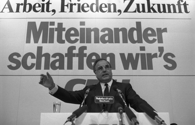 Helmut Kohl: Arbeit, Frieden, Zukunft. Miteinander schaffen wir's.