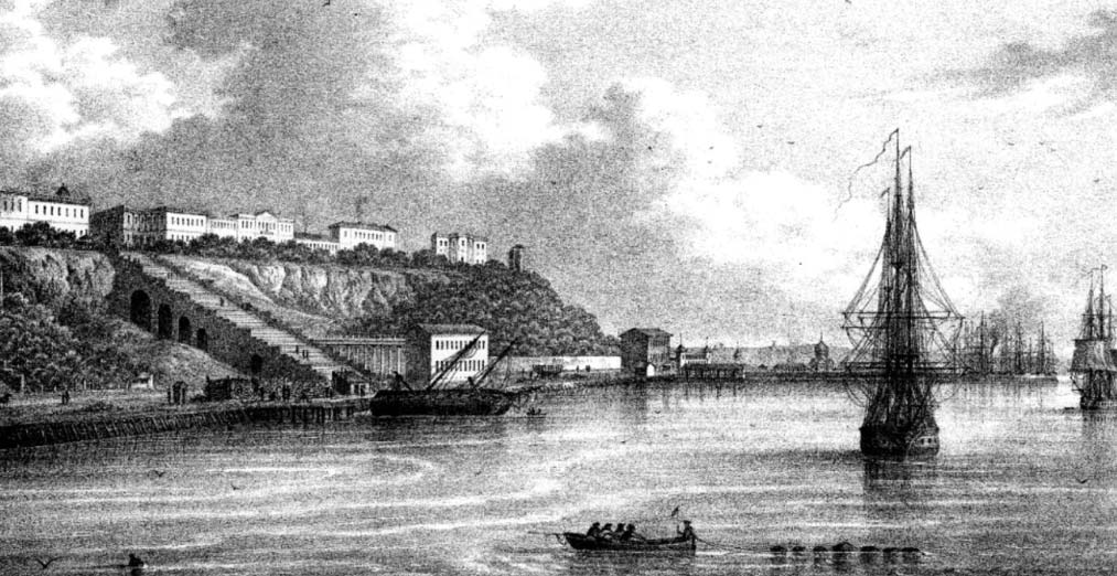 Hafen von Odessa um 1850.